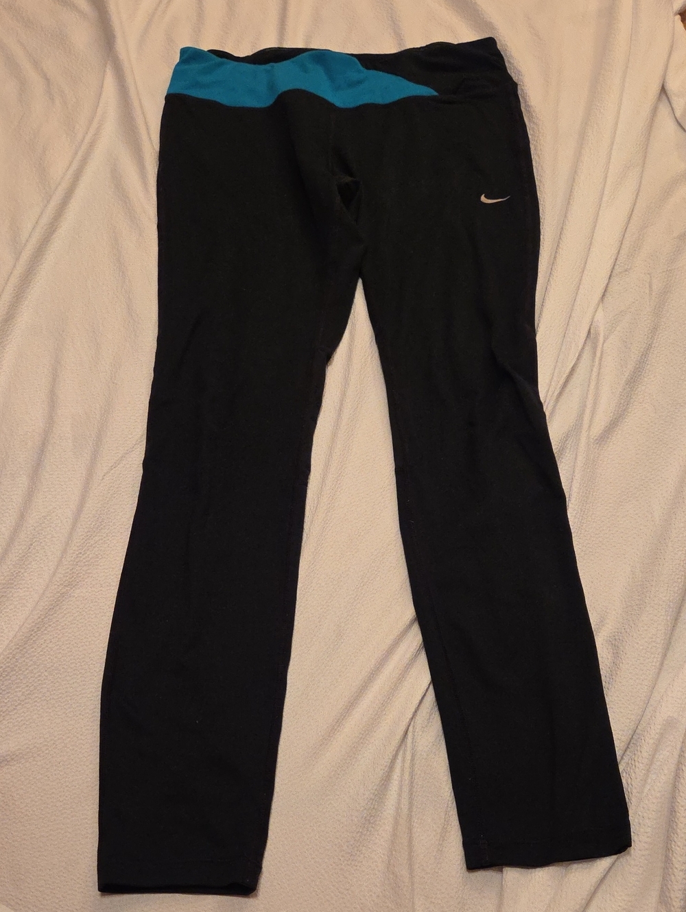 Nike Black & Teal Track Pants